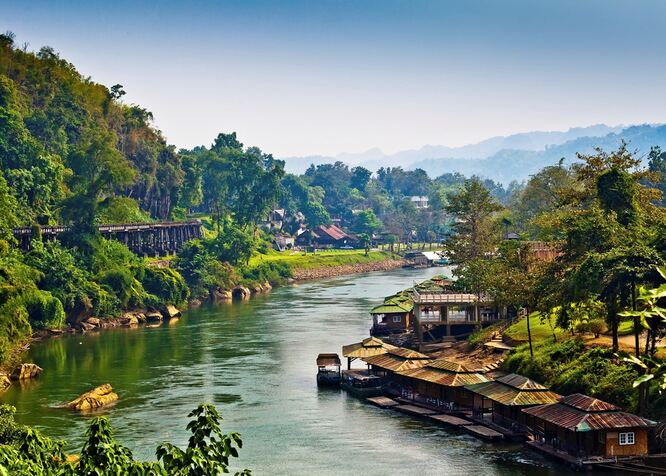 Kanchanaburi City is located in western Thailand