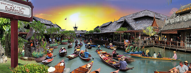 Traveling to Pattaya Floating Market