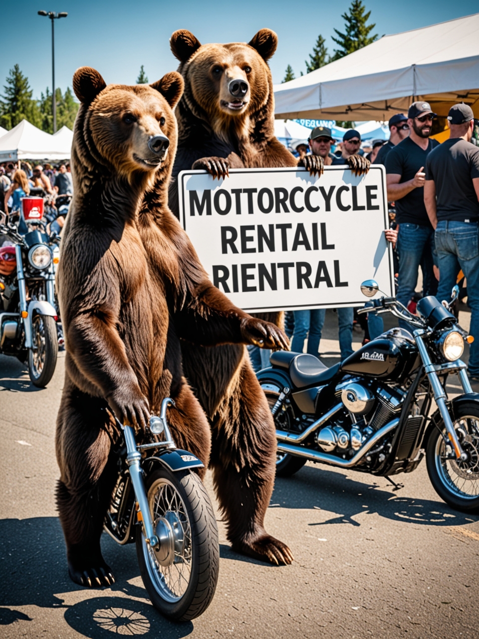 Creative tourism advertising: booking motorcycles, scooters, ATVs and bicycles.