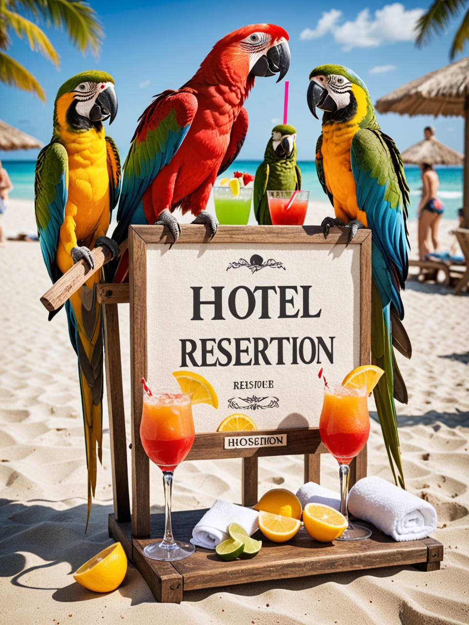 Advertising of hotel booking services for holidays. Promotional offers for hotel bookings for travelers