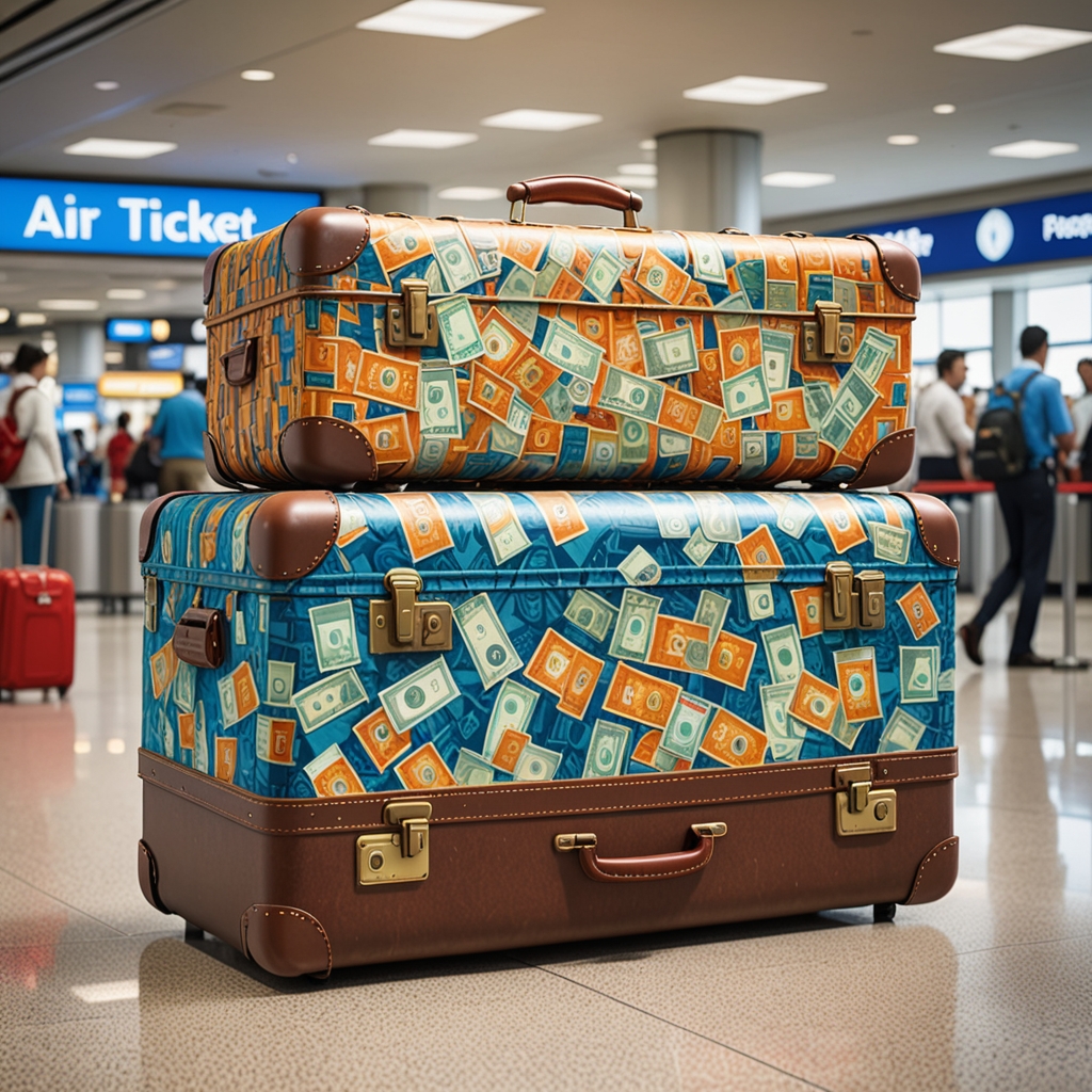 Creative approach to travel advertising: suitcases, bags, travel accessories