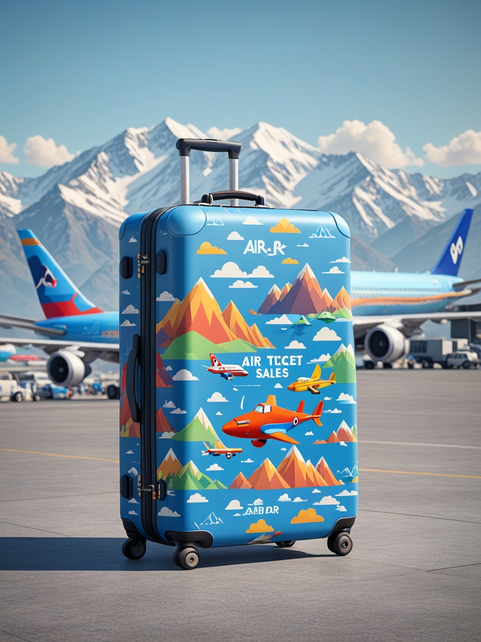 Creative advertising concepts for tourism: suitcase and backpack