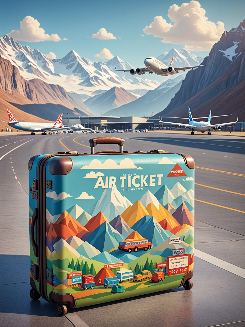 Creative advertising solutions in tourism: bags and suitcases