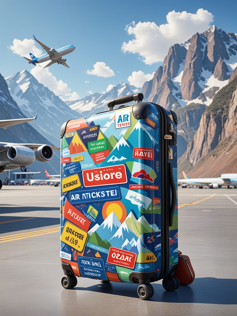 Creative advertising concepts for tourism: suitcase and backpack