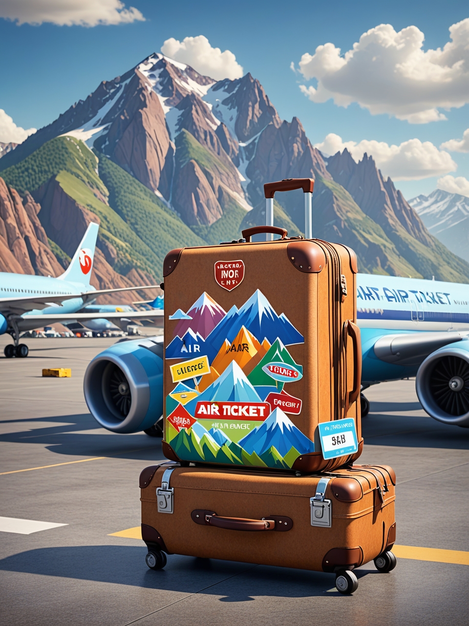 Creative advertising concepts for tourism: suitcase and backpack