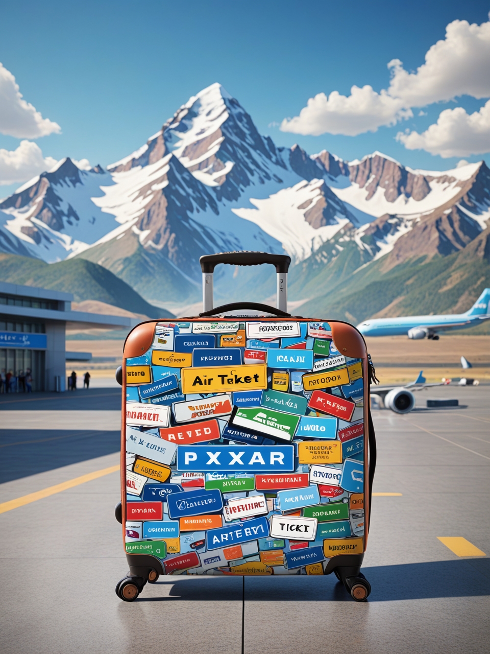 Creative advertising concepts for tourism: suitcase and backpack