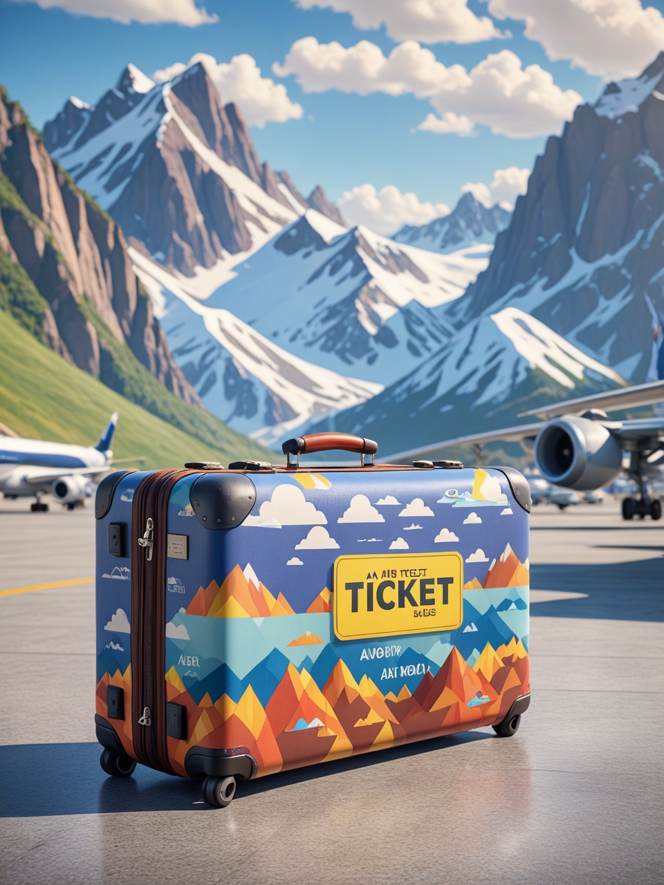 Creative advertising concepts for tourism: suitcase and backpack