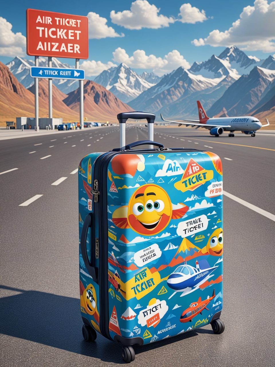 Creative advertising concepts for tourism: suitcase and backpack